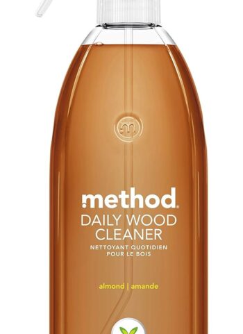 Method Daily Wood Cleaner, Almond, Cleans Shelves, Tables and Other Wooden Surfaces While Removing Dust & Grime, 28 oz Spray Bottles, (Pack of 1)